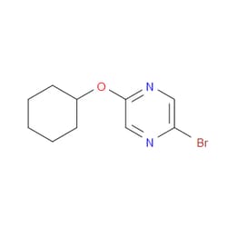 Aobchem&nbsp;2-Bromo-5-(cyclohexyloxy)pyrazine | ≥97% | CAS 1086382-88-8 | C10H13BrN2O | 250mg