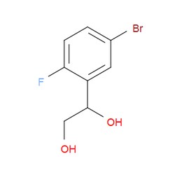 Aobchem&nbsp;1-(5-Bromo-2-fluorophenyl)-1 2-ethanediol | ≥97% | CAS 1555837-12-1 | C8H8BrFO2 | 500mg