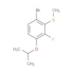 Aobchem&nbsp;(6-Bromo-2-fluoro-3-isopropoxyphenyl)(methyl)sulfane | ≥95% | CAS 2643367-76-2 | C10H12BrFOS | 500mg