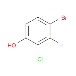 Aobchem&nbsp;4-Bromo-2-chloro-3-iodophenol | ≥95% | CAS 1809158-15-3 | C6H3BrClIO | 1g