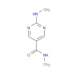 Aobchem&nbsp;N-Methyl-2-(methylamino)-5-pyrimidinecarboxamide | ≥95% | CAS 1871685-14-1 | C7H10N4O | 1g