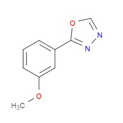 Aobchem&nbsp;2-(3-Methoxyphenyl)-1 3 4-oxadiazole | ≥97% | CAS 5378-30-3 | C9H8N2O2 | 250mg