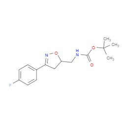 Aobchem&nbsp;Tert-butyl ((3-(4-fluorophenyl)-4 5-dihydroisoxazol-5-yl)methyl)carbamate | ≥95% | CAS 1488407-61-9 | C15H19FN2O3 | 250mg