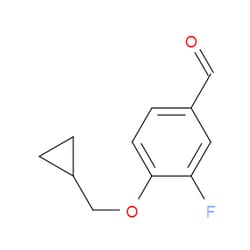 Aobchem&nbsp;4-(Cyclopropylmethoxy)-3-fluorobenzaldehyde | ≥97% | CAS 883525-70-0 | C11H11FO2 | 250mg