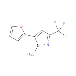 Aobchem&nbsp;5-(Furan-2-yl)-1-methyl-3-(trifluoromethyl)-1H-pyrazole | ≥95% | CAS 905844-08-8 | C9H7F3N2O | 500mg