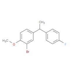 Aobchem&nbsp;2-Bromo-4-(1-(4-fluorophenyl)ethyl)-1-methoxybenzene | ≥95% | CAS 2484888-83-5 | C15H14BrFO | 1g