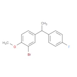 Aobchem&nbsp;2-Bromo-4-(1-(4-fluorophenyl)ethyl)-1-methoxybenzene | ≥95% | CAS 2484888-83-5 | C15H14BrFO | 250mg