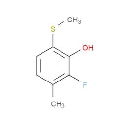 Aobchem&nbsp;2-Fluoro-3-methyl-6-(methylthio)phenol | ≥97% | CAS 2643368-03-8 | C8H9FOS | 250mg
