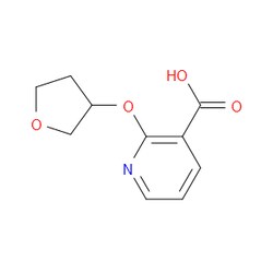 Aobchem&nbsp;2-[(Tetrahydro-3-furanyl)oxy]-3-pyridinecarboxylic acid | ≥95% | CAS 1343106-79-5 | C10H11NO4 | 1g