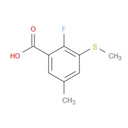 Aobchem&nbsp;2-Fluoro-5-methyl-3-(methylthio)benzoic acid | ≥97% | CAS 2734774-75-3 | C9H9FO2S | 250mg