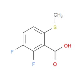 Aobchem&nbsp;2 3-Difluoro-6-(methylthio)benzoic acid | ≥97% | CAS 2586126-74-9 | C8H6F2O2S | 250mg