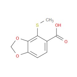 Aobchem&nbsp;4-(Methylthio)benzo[d][1 3]dioxole-5-carboxylic acid | ≥97% | CAS 162506-61-8 | C9H8O4S | 250mg
