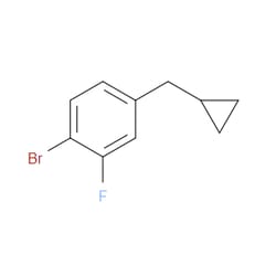 Aobchem&nbsp;1-Bromo-4-(cyclopropylmethyl)-2-fluorobenzene | ≥95% | CAS 1369919-18-5 | C10H10BrF | 250mg