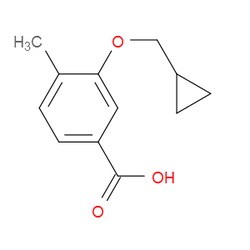 Aobchem&nbsp;3-(Cyclopropylmethoxy)-4-methylbenzoic acid | ≥97% | CAS 1250358-90-7 | C12H14O3 | 250mg