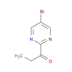 Aobchem&nbsp;1-(5-Bromopyrimidin-2-yl)propan-1-one | ≥95% | CAS 1346808-91-0 | C7H7BrN2O | 250mg