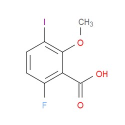 Aobchem&nbsp;6-Fluoro-3-iodo-2-methoxybenzoic acid | ≥97% | CAS 2091622-62-5 | C8H6FIO3 | 250mg