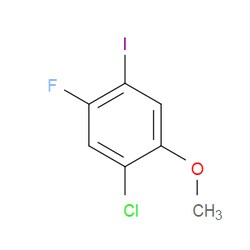 Aobchem&nbsp;1-Chloro-5-fluoro-4-iodo-2-methoxybenzene | ≥97% | CAS 153122-59-9 | C7H5ClFIO | 500mg