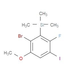 Aobchem&nbsp;(2-Bromo-6-fluoro-5-iodo-3-methoxyphenyl)trimethylsilane | ≥97% | CAS 2734772-93-9 | C10H13BrFIOSi | 250mg