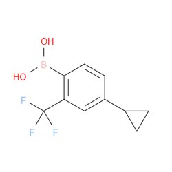 Aobchem&nbsp;4-Cyclopropyl-2-trifluoromethylphenylboronic acid | ≥97% | CAS 2225155-48-4 | C10H10BF3O2 | 1g