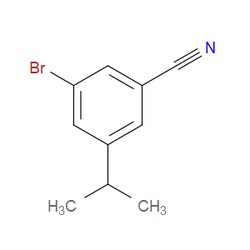 Aobchem&nbsp;3-Bromo-5-isopropylbenzonitrile | ≥97% | CAS 1369854-24-9 | C10H10BrN | 1g