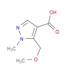 Aobchem&nbsp;5-(Methoxymethyl)-1-methyl-1H-pyrazole-4-carboxylic acid | ≥95% | CAS 1602394-34-2 | C7H10N2O3 | 1g