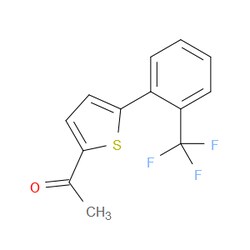Aobchem&nbsp;1-[5-[2-(Trifluoromethyl)phenyl]-2-thienyl]ethanone | ≥95% | CAS 893741-39-4 | C13H9F3OS | 500mg