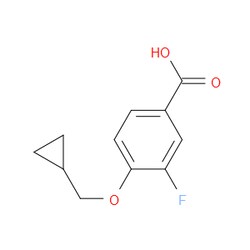 Aobchem&nbsp;4-(Cyclopropylmethoxy)-3-fluorobenzoic acid | ≥97% | CAS 1021144-38-6 | C11H11FO3 | 1g