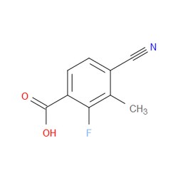 Aobchem&nbsp;4-Cyano-2-fluoro-3-methylbenzoic acid | ≥95% | CAS 1804910-85-7 | C9H6FNO2 | 500mg