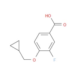 Aobchem&nbsp;4-(Cyclopropylmethoxy)-3-fluorobenzoic acid | ≥97% | CAS 1021144-38-6 | C11H11FO3 | 500mg