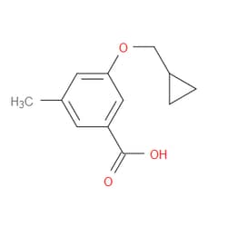 Aobchem&nbsp;3-(Cyclopropylmethoxy)-5-methylbenzoic acid | ≥97% | CAS 1194258-77-9 | C12H14O3 | 1g