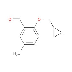 Aobchem&nbsp;2-(Cyclopropylmethoxy)-5-methylbenzaldehyde | ≥95% | CAS 883526-60-1 | C12H14O2 | 1g
