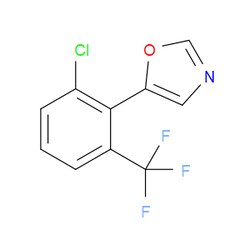 Aobchem&nbsp;5-[2-Chloro-6-(trifluoromethyl)phenyl]-1 3-oxazole | ≥97% | CAS 2153286-34-9 | C10H5ClF3NO | 500mg
