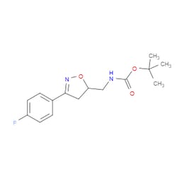 Aobchem&nbsp;Tert-butyl ((3-(4-fluorophenyl)-4 5-dihydroisoxazol-5-yl)methyl)carbamate | ≥95% | CAS 1488407-61-9 | C15H19FN2O3 | 500mg