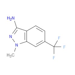 Aobchem&nbsp;1-Methyl-6-(trifluoromethyl)-1H-indazol-3-amine | ≥95% | CAS 1260796-42-6 | C9H8F3N3 | 500mg