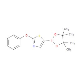 Aobchem&nbsp;2-Phenoxy-5-(4 4 5 5-tetramethyl-1 3 2-dioxaborolan-2-yl)thiazole | ≥95% | CAS 2096337-60-7 | C15H18BNO3S | 250mg