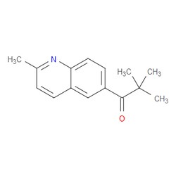 Aobchem&nbsp;2 2-Dimethyl-1-(2-methyl-6-quinolinyl)-1-propanone | ≥95% | CAS 1534944-10-9 | C15H17NO | 500mg