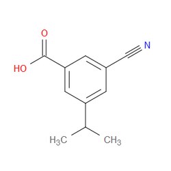 Aobchem&nbsp;3-Cyano-5-isopropylbenzoic acid | ≥95% | CAS 1369824-05-4 | C11H11NO2 | 500mg