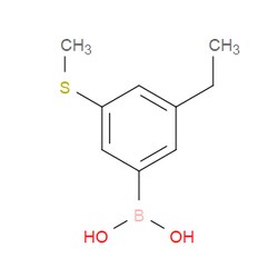 Aobchem&nbsp;(3-Ethyl-5-(methylthio)phenyl)boronic acid | ≥97% | CAS 1115024-63-9 | C9H13BO2S | 250mg