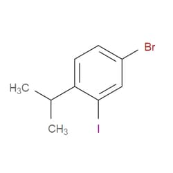 Aobchem&nbsp;4-Bromo-2-iodo-1-isopropylbenzene | ≥97% | CAS 1369864-81-2 | C9H10BrI | 250mg