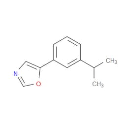 Aobchem&nbsp;5-[3-(Propan-2-yl)phenyl]-1 3-oxazole | ≥97% | CAS 2364585-40-8 | C12H13NO | 500mg