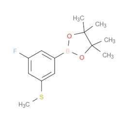 Aobchem&nbsp;3-Fluoro-5-(methylthio)phenylboronic acid pinacol ester | ≥97% | CAS 2762075-05-6 | C13H18BFO2S | 500mg