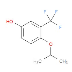 Aobchem&nbsp;4-Isopropoxy-3-(trifluoromethyl)phenol | ≥97% | CAS 1243280-89-8 | C10H11F3O2 | 250mg