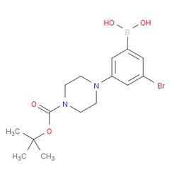 Aobchem&nbsp;3-Bromo-5-(4-BOC-piperazino)phenylboronic acid | ≥95% | CAS 2088237-61-8 | C15H22BBrN2O4 | 1g