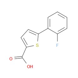 Aobchem&nbsp;5-(2-Fluorophenyl)-2-thiophenecarboxylic acid | ≥95% | CAS 893733-09-0 | C11H7FO2S | 250mg
