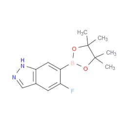 Aobchem&nbsp;5-Fluoro-1H-indazole-6-boronic acid pinacol ester | ≥97% | CAS 2734745-79-8 | C13H16BFN2O2 | 250mg