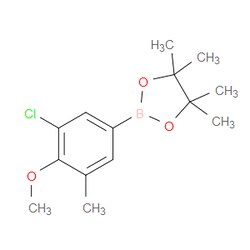 Aobchem&nbsp;3-Chloro-4-methoxy-5-methylphenylboronic acid pinacol ester | ≥95% | CAS 1801166-63-1 | C14H20BClO3 | 250mg
