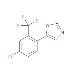 Aobchem&nbsp;5-(4-Chloro-2-(trifluoromethyl)phenyl)oxazole | ≥97% | CAS 2142915-04-4 | C10H5ClF3NO | 250mg