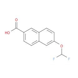 Aobchem&nbsp;6-(Difluoromethoxy)-2-naphthoic acid | ≥97% | CAS 1261884-97-2 | C12H8F2O3 | 250mg