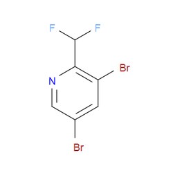 Aobchem&nbsp;3 5-Dibromo-2-(difluoromethyl)pyridine | ≥97% | CAS 1627906-64-2 | C6H3Br2F2N | 250mg