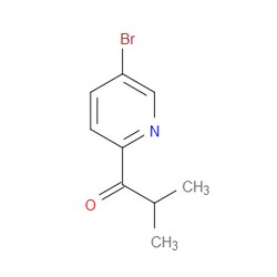 Aobchem&nbsp;1-(5-Bromo-2-pyridinyl)-2-methyl-1-propanone | ≥95% | CAS 890150-89-7 | C9H10BrNO | 250mg